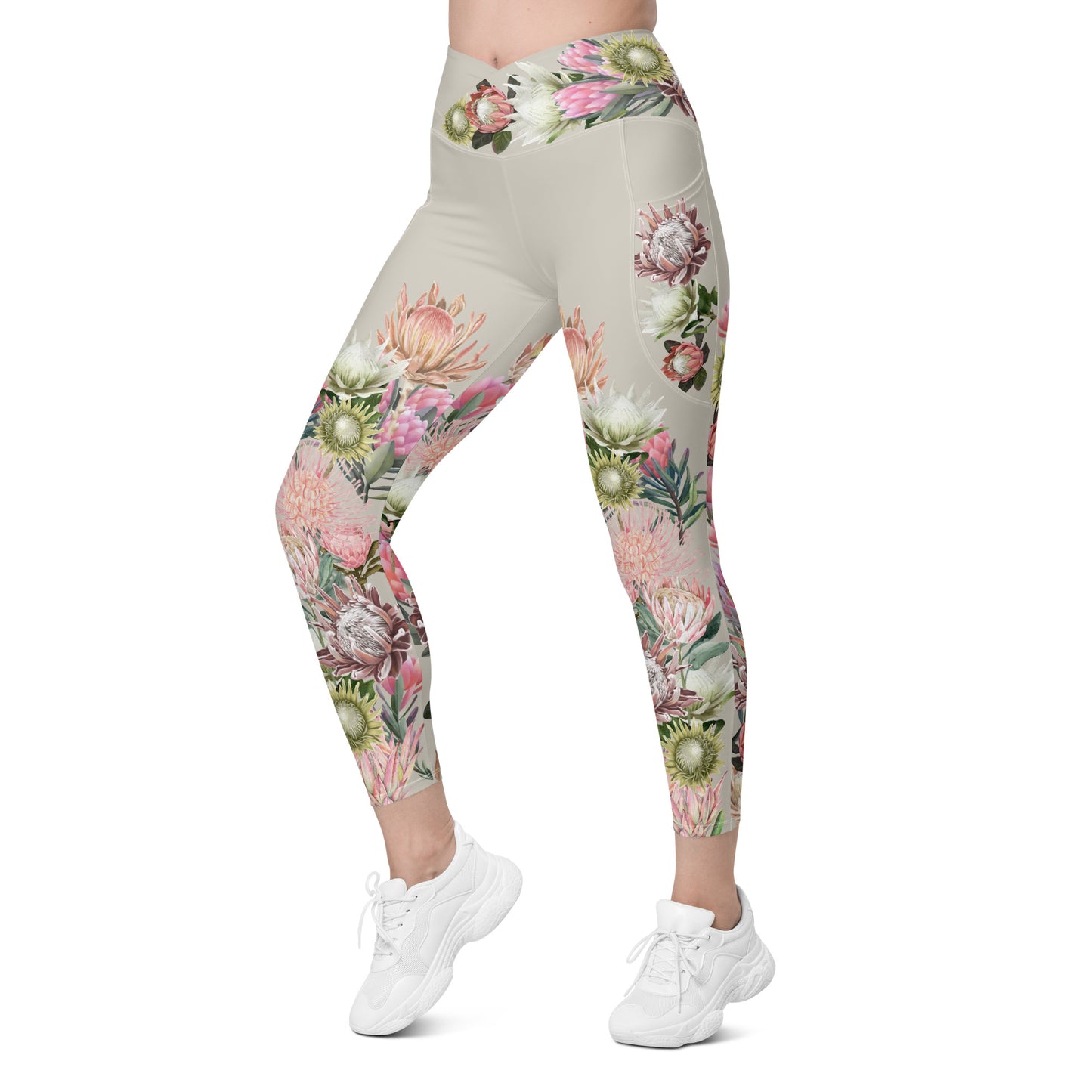 Gillian Grace Recycled Crossover Leggings with Pockets Penelope