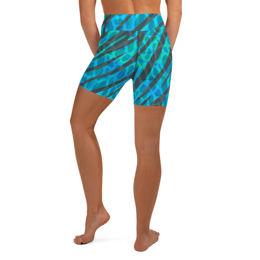 Yoga/Swim Shorts Ice Tiger