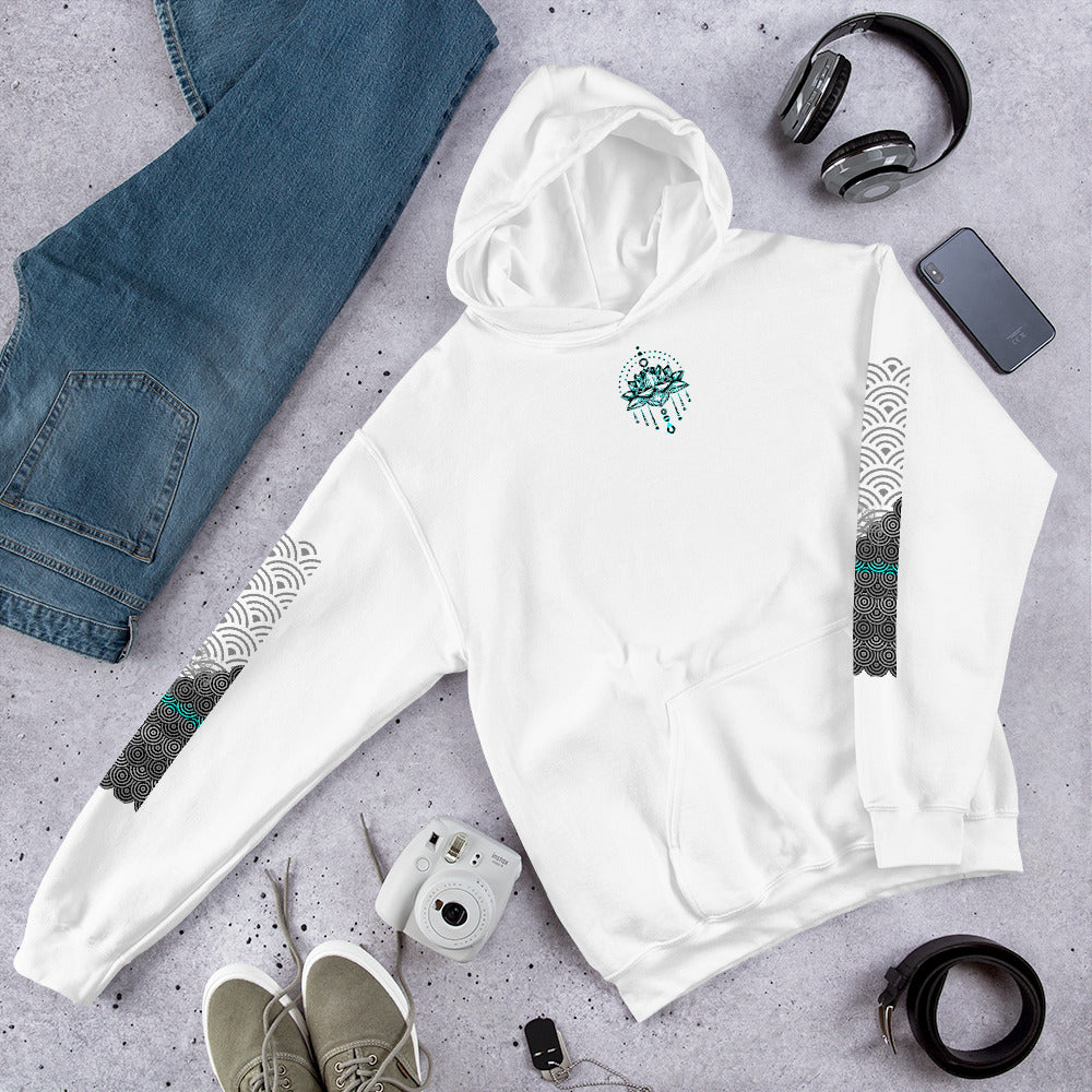 Unisex Eco-Enviro-Friendly and Ethically Sourced Heavy Blend Hoodie Mermaid Ebony