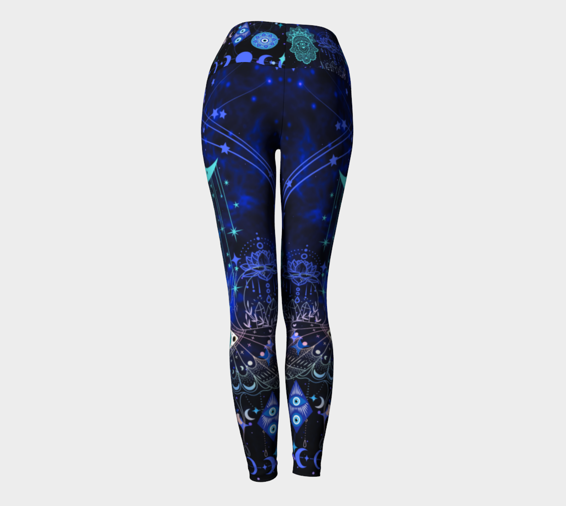 Luxury Super Wide Waist Eco Polyester Leggings Lunar