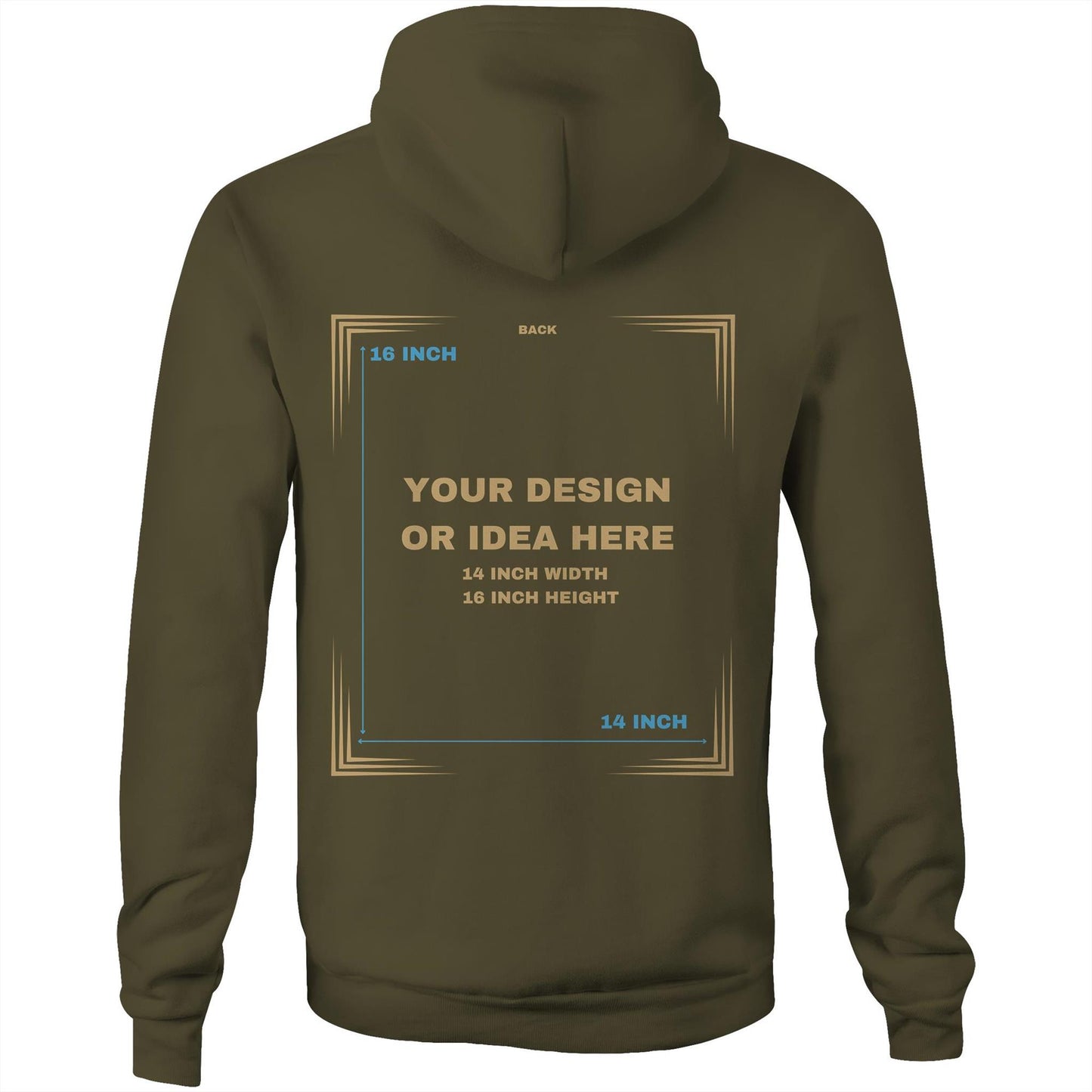 Custom Hoodie Back Only Design