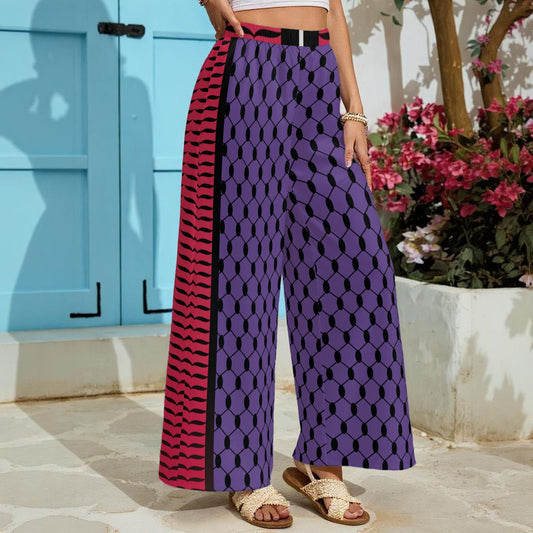 Zara In Gaza Royal Wide Leg Pants with Pockets
