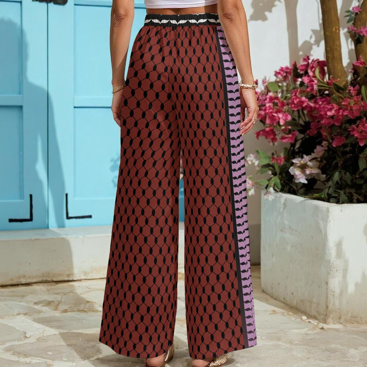 Zara In Gaza Gazelle Wide Leg Pants with Pockets