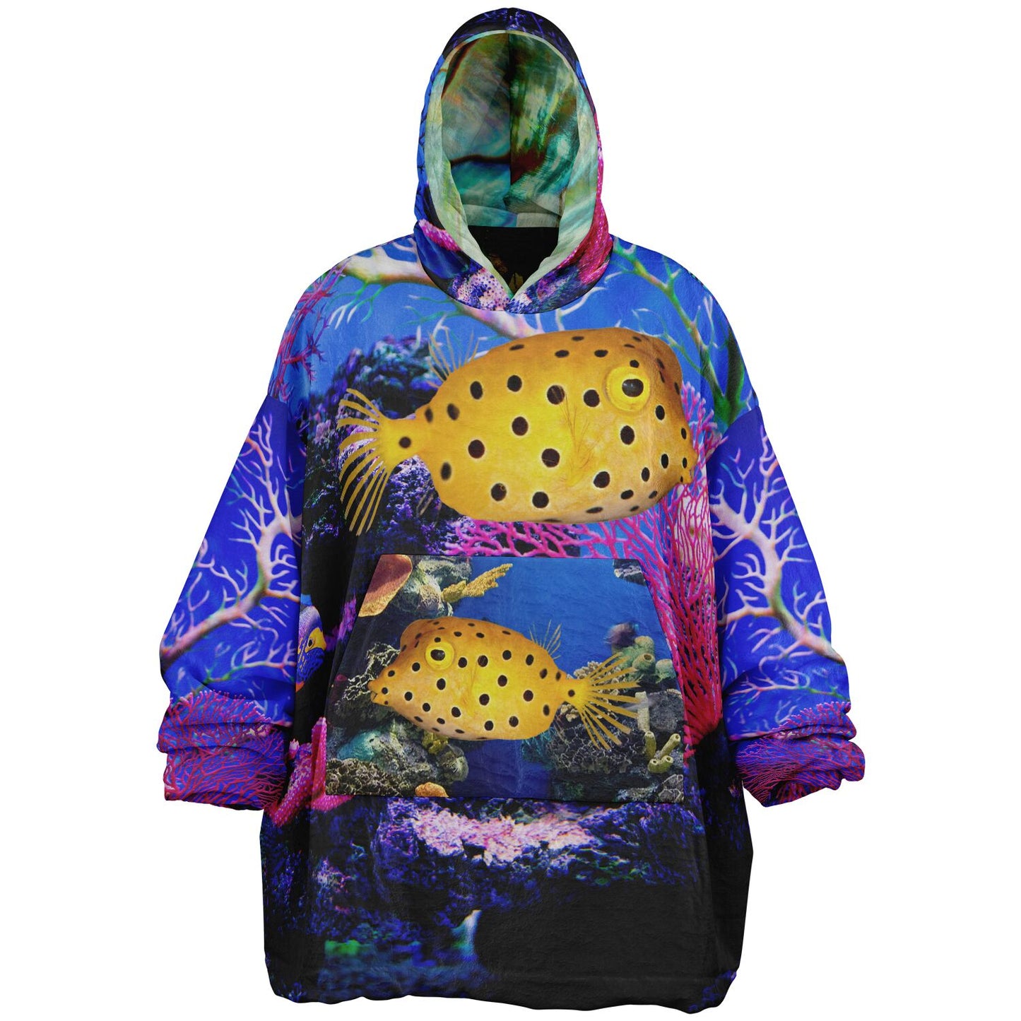 Reversible Snug Hoodie-Oodie, Boxfish and Leafy Sea Dragon