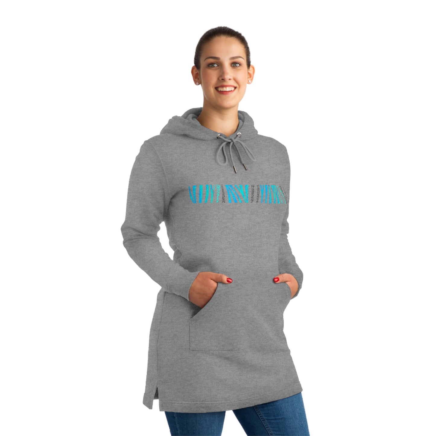 Eco/Enviro Friendly Hoodie Dress Salty Tiger Grey