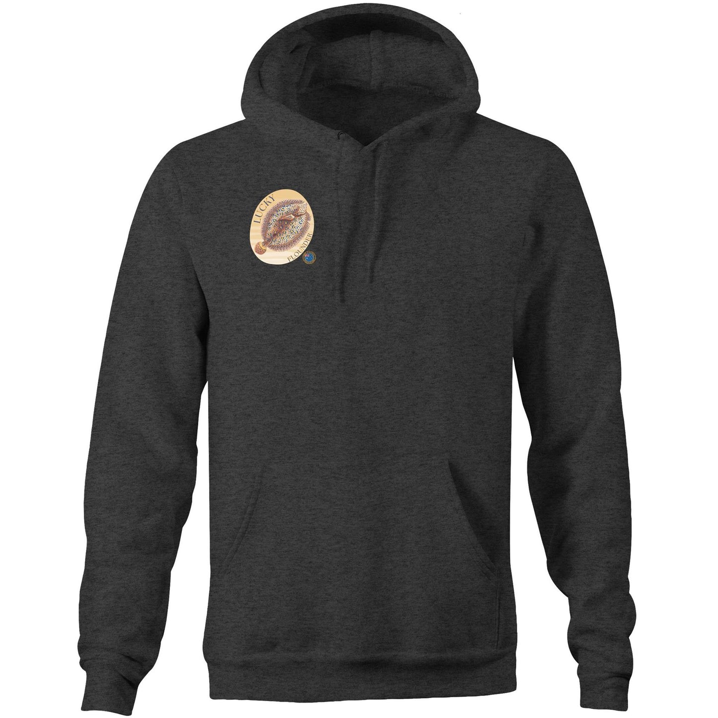 Unisex Eco-Enviro-Friendly and Ethically Sourced Aussie Hoodie Lucky Flounder