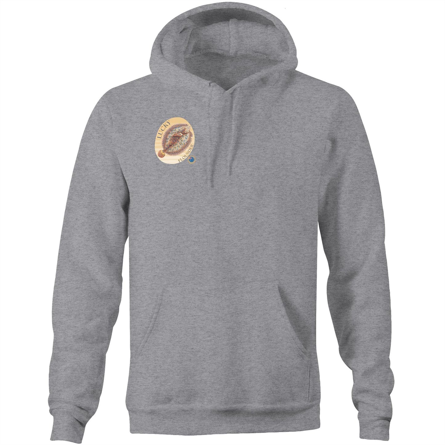 Unisex Eco-Enviro-Friendly and Ethically Sourced Aussie Hoodie Lucky Flounder