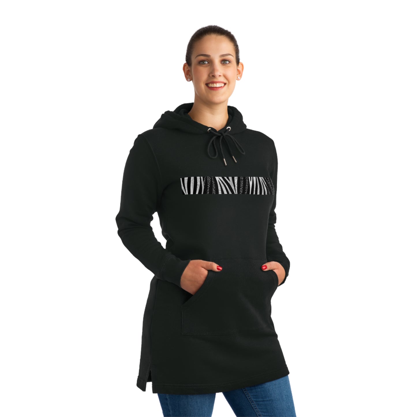 Eco/Enviro Friendly Hoodie Dress Ice Tiger