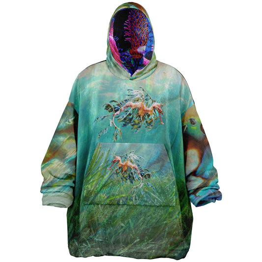 Reversible Snug Hoodie-Oodie, Boxfish and Leafy Sea Dragon