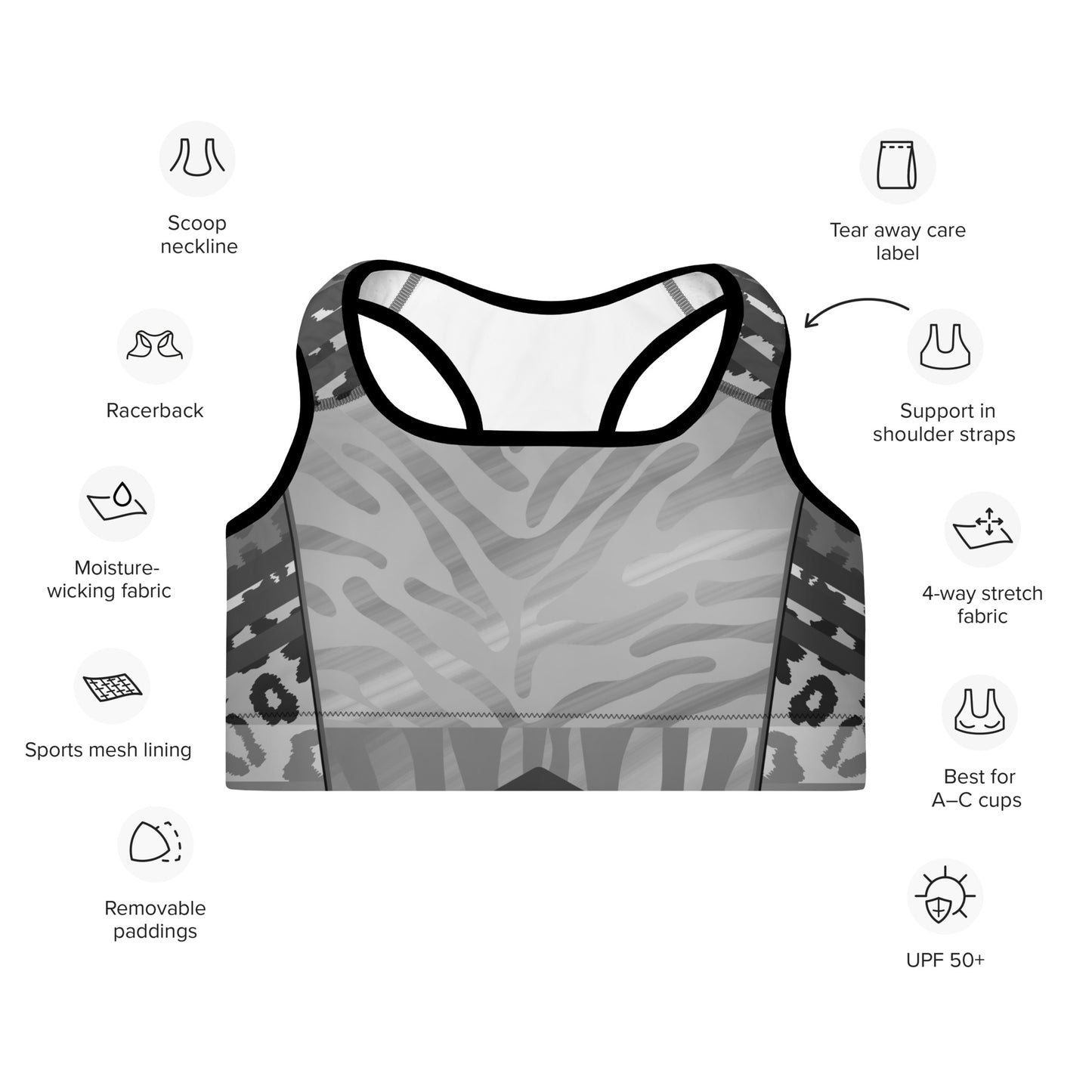 Ice Tiger Padded Sports Bra