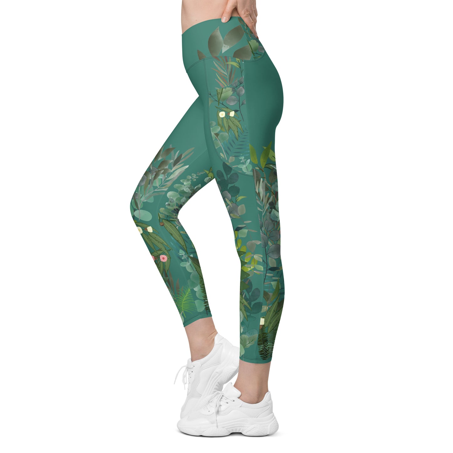 Gillian Grace Recycled Crossover Leggings with Pockets Australian Native