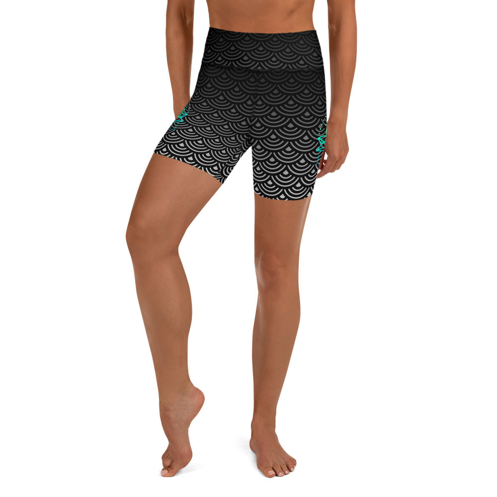 Yoga/Swim Shorts Mermaid Ebony