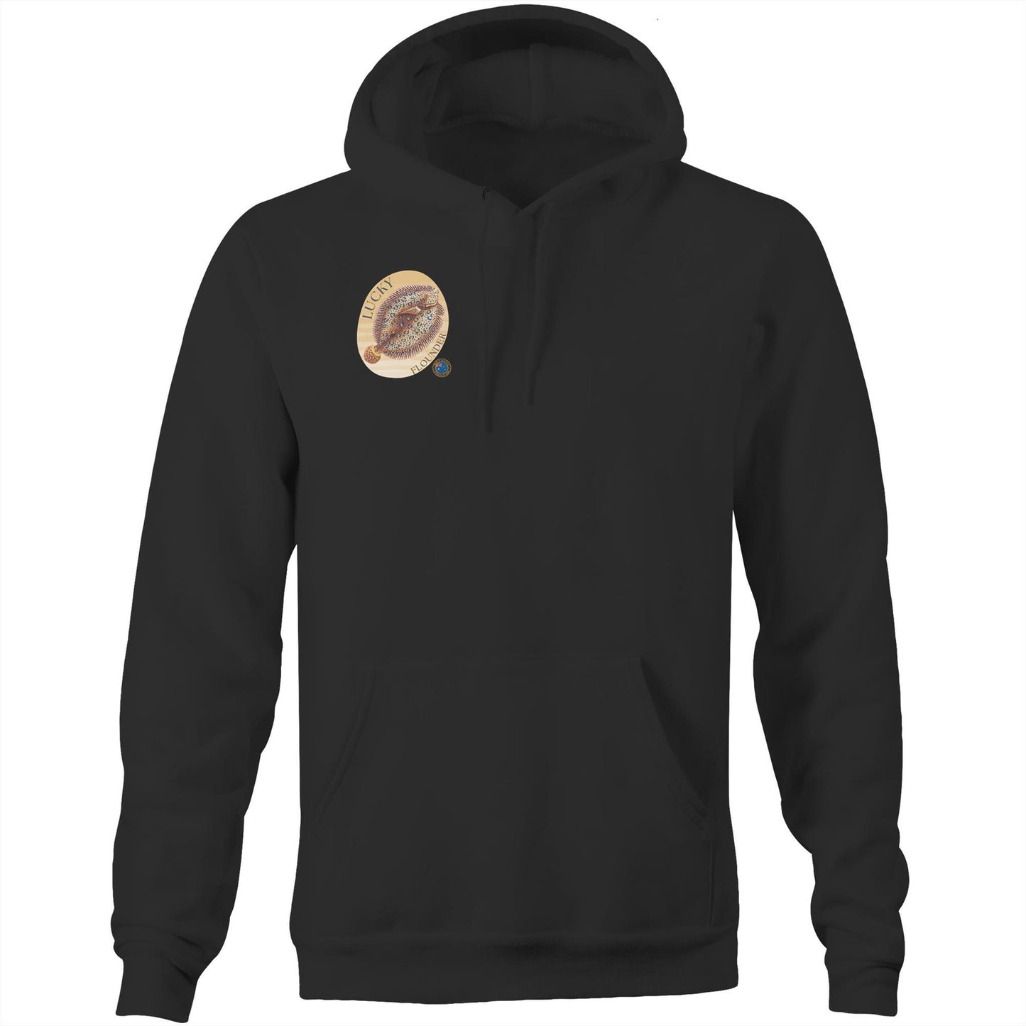 Unisex Eco-Enviro-Friendly and Ethically Sourced Aussie Hoodie Lucky Flounder