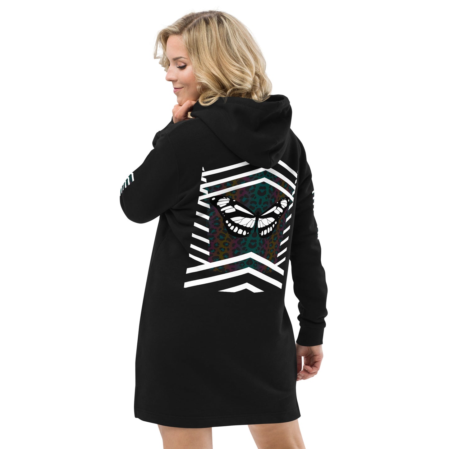 Dark Butterfly Eco Friendly HOODIE Dress 1