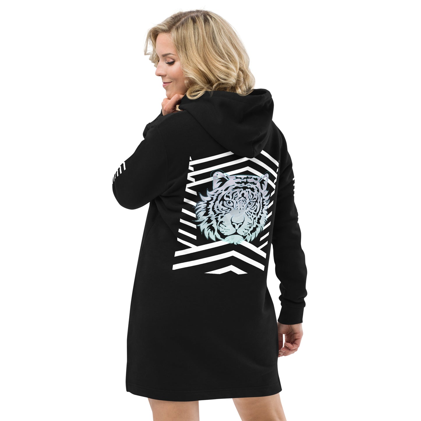 Ice Tiger Striped Eco Friendly HOODIE Dress 1