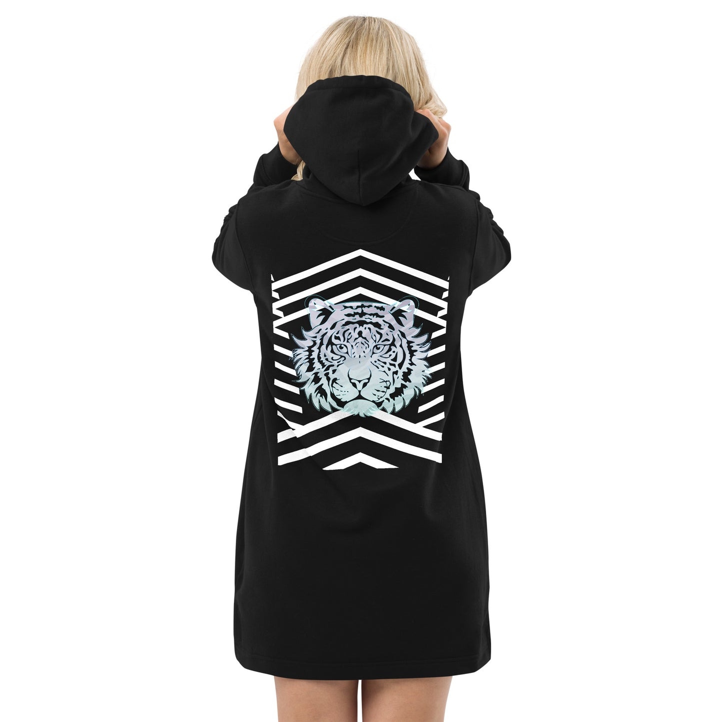 Ice Tiger Striped Eco Friendly HOODIE Dress 1