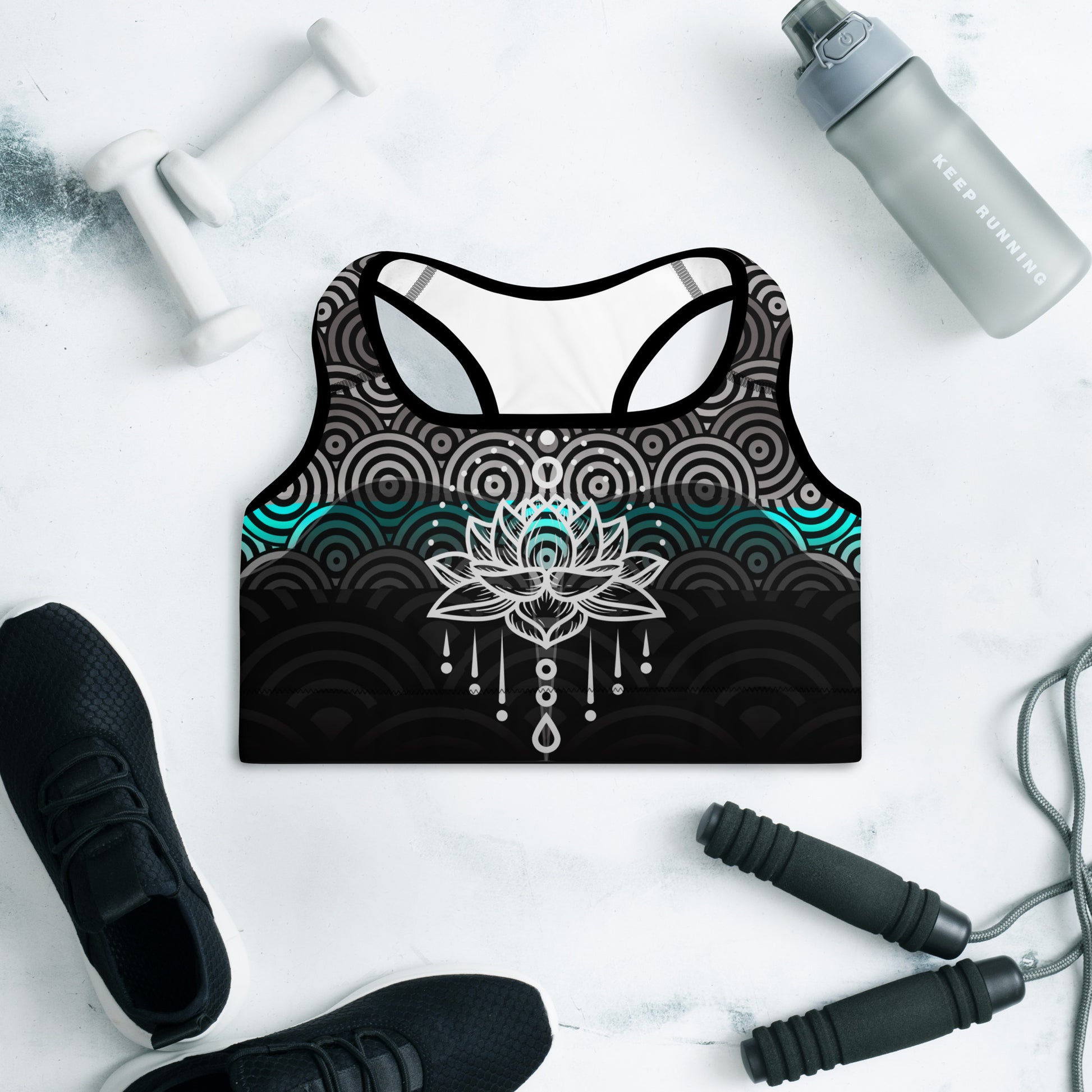 Mermaid Ebony Padded Sports Bra – Zara Rebel Designs