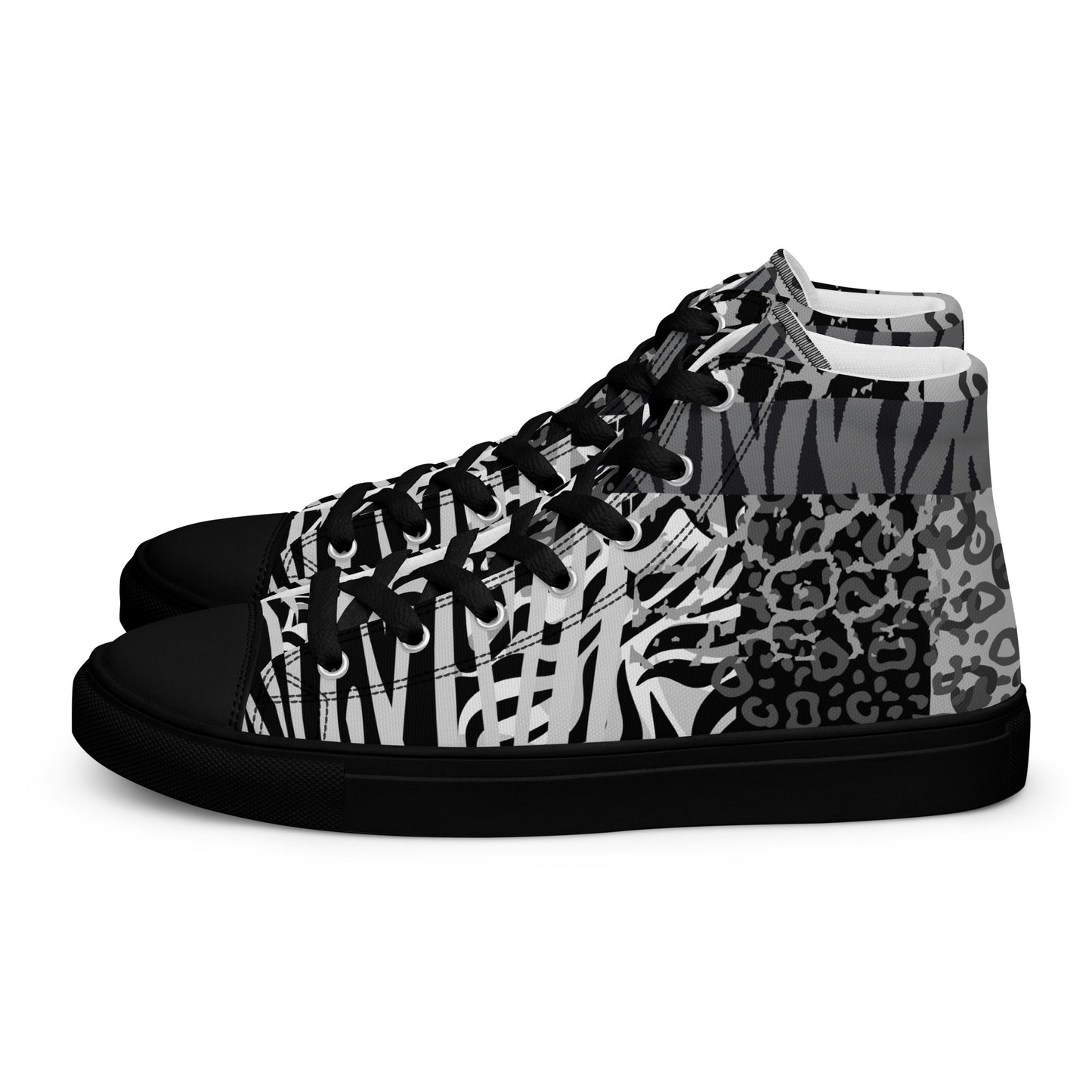 Mens High Top Canvas Shoes Ice Tiger