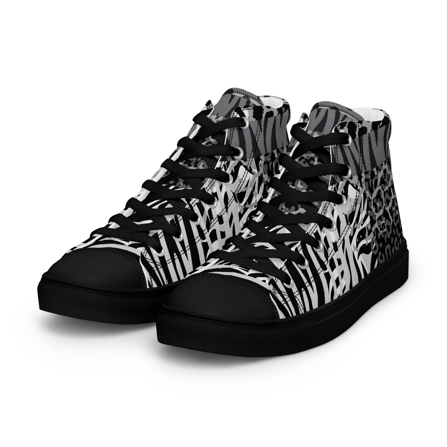 Mens High Top Canvas Shoes Ice Tiger