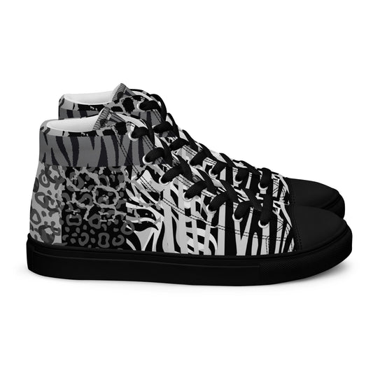 Mens High Top Canvas Shoes Ice Tiger