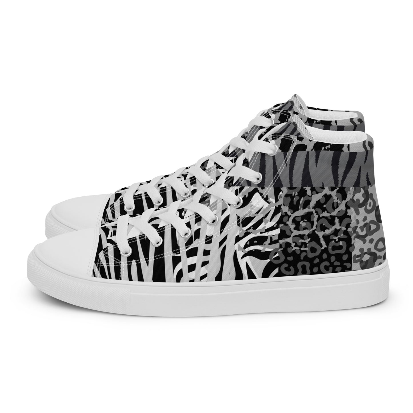 Mens High Top Canvas Shoes Ice Tiger