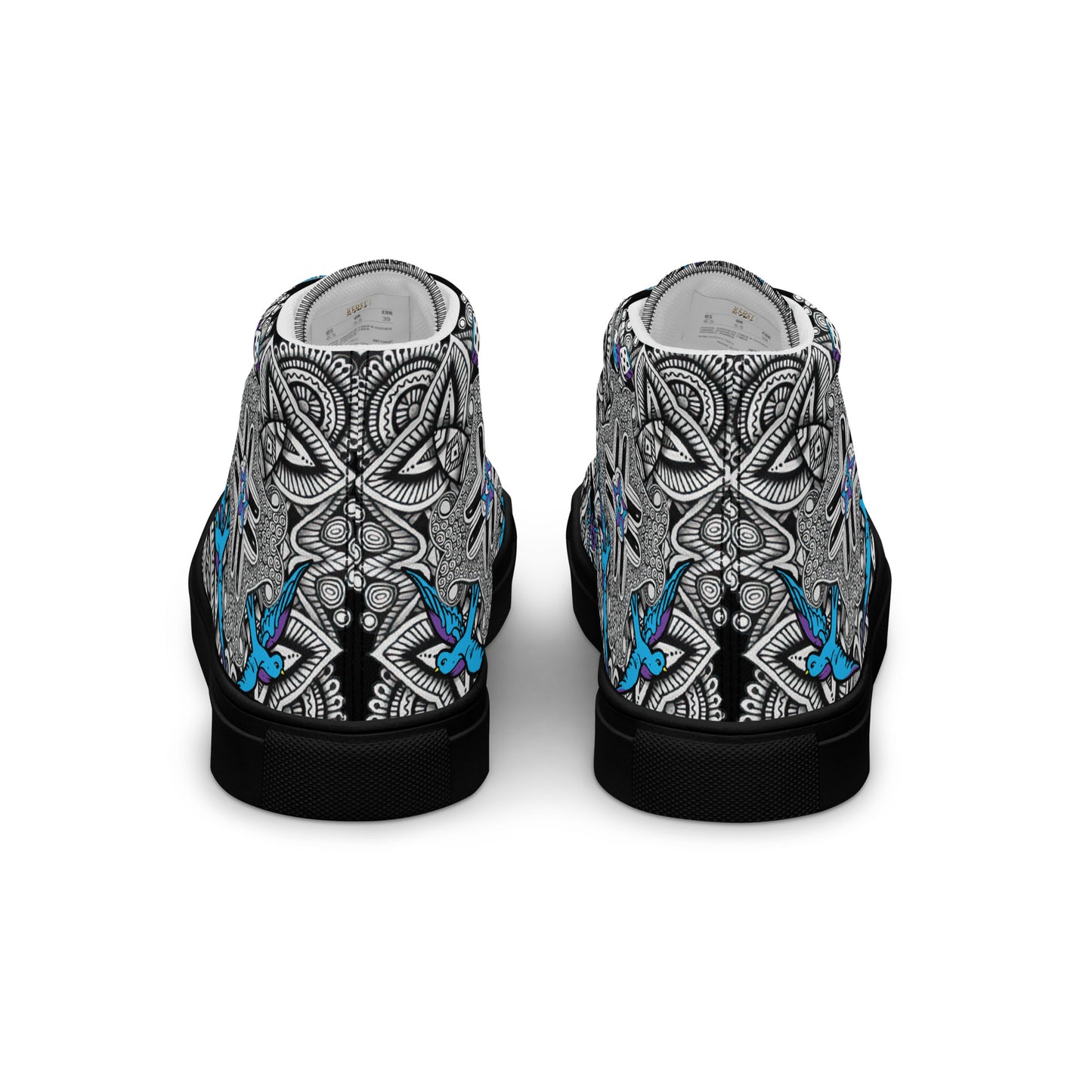 Ladies High Top Canvas Shoes Tribal Punk