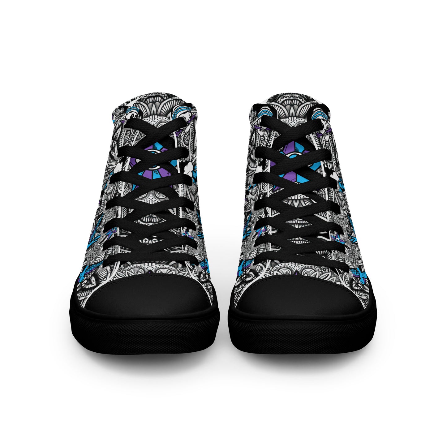 Ladies High Top Canvas Shoes Tribal Punk