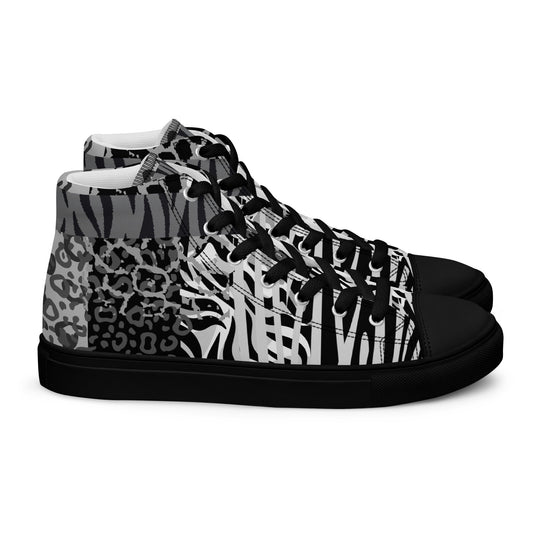 Ladies High Top Canvas Shoes Ice Tiger