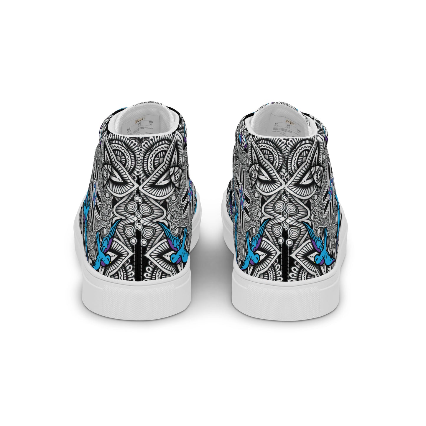 Ladies High Top Canvas Shoes Tribal Punk