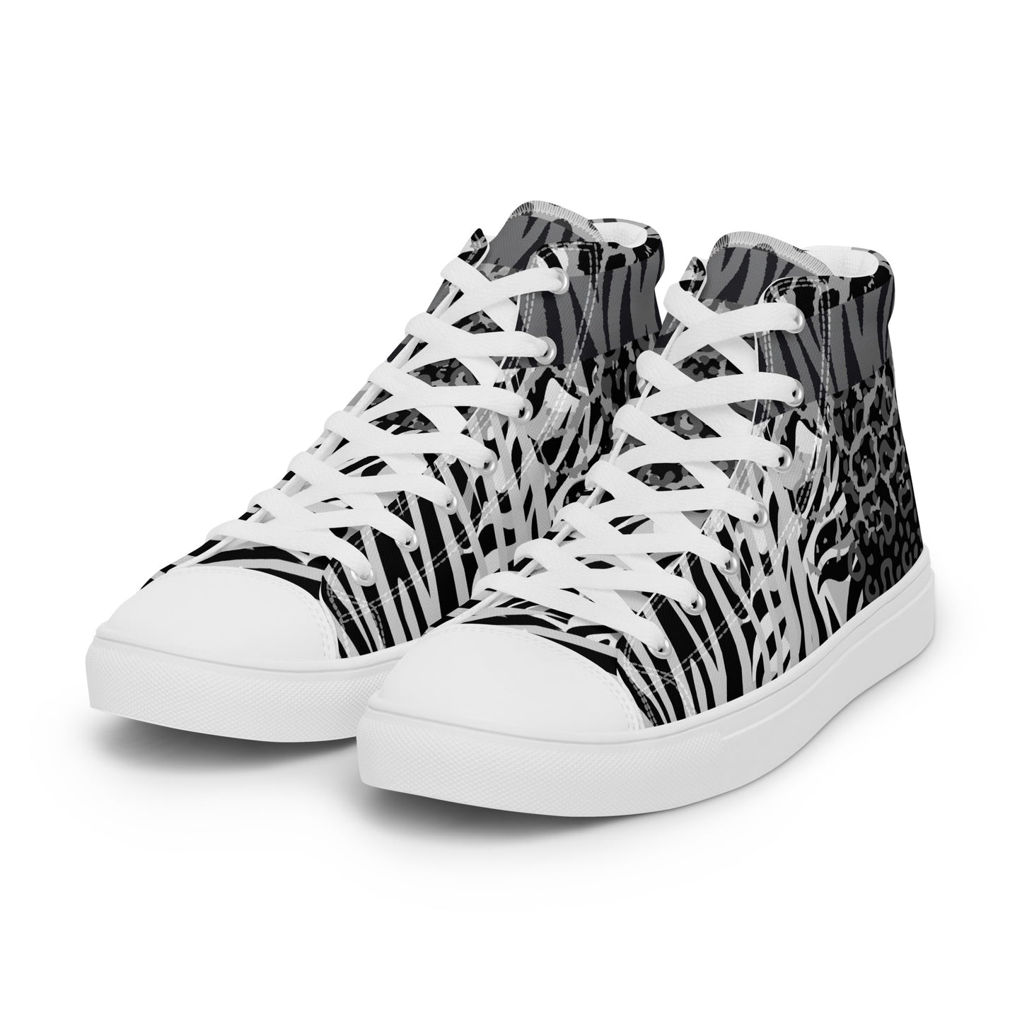 Ladies High Top Canvas Shoes Ice Tiger