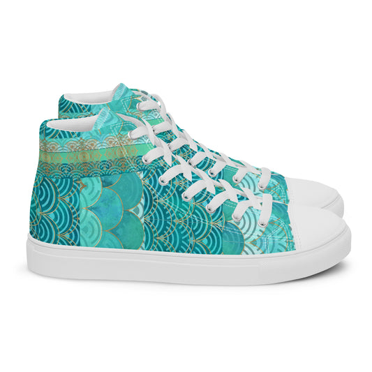 Ladies High Top Canvas Shoes Mermaid Asia