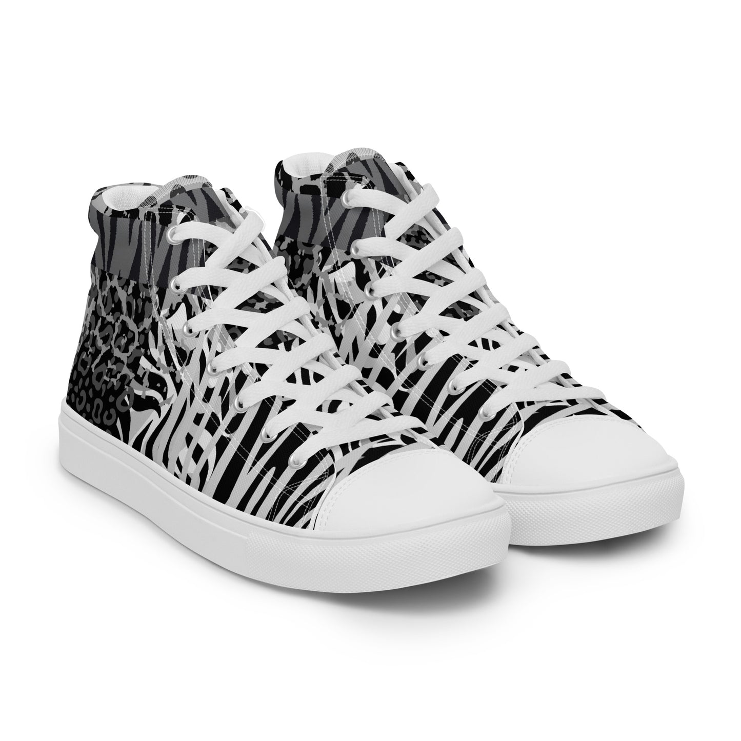 Ladies High Top Canvas Shoes Ice Tiger