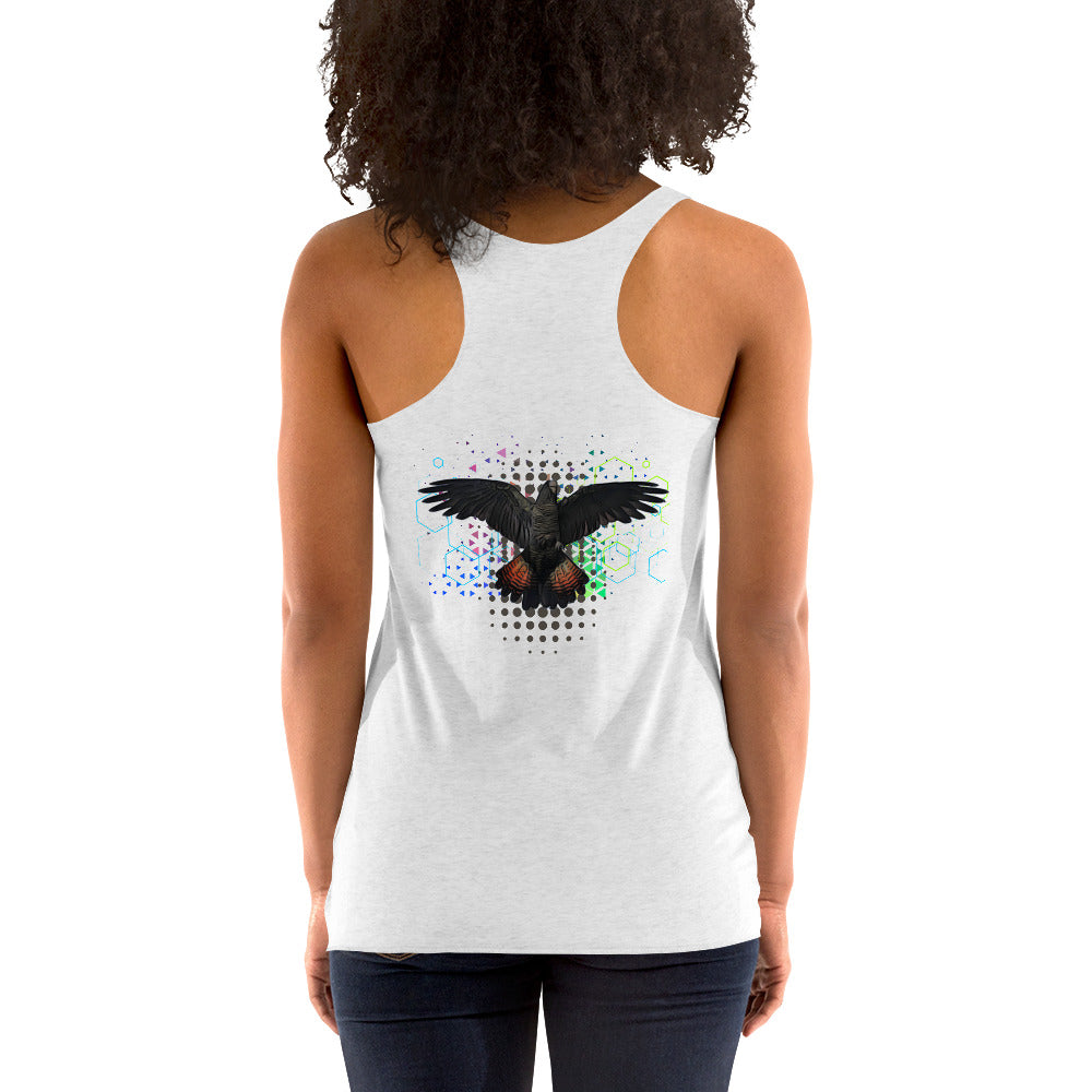 Red-tailed Black-Cockatoo (Calyptorhynchus banksii) Women's Racerback Tank