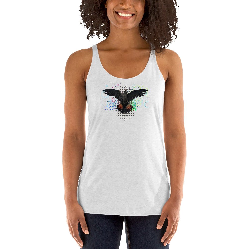 Red-tailed Black-Cockatoo (Calyptorhynchus banksii) Women's Racerback Tank