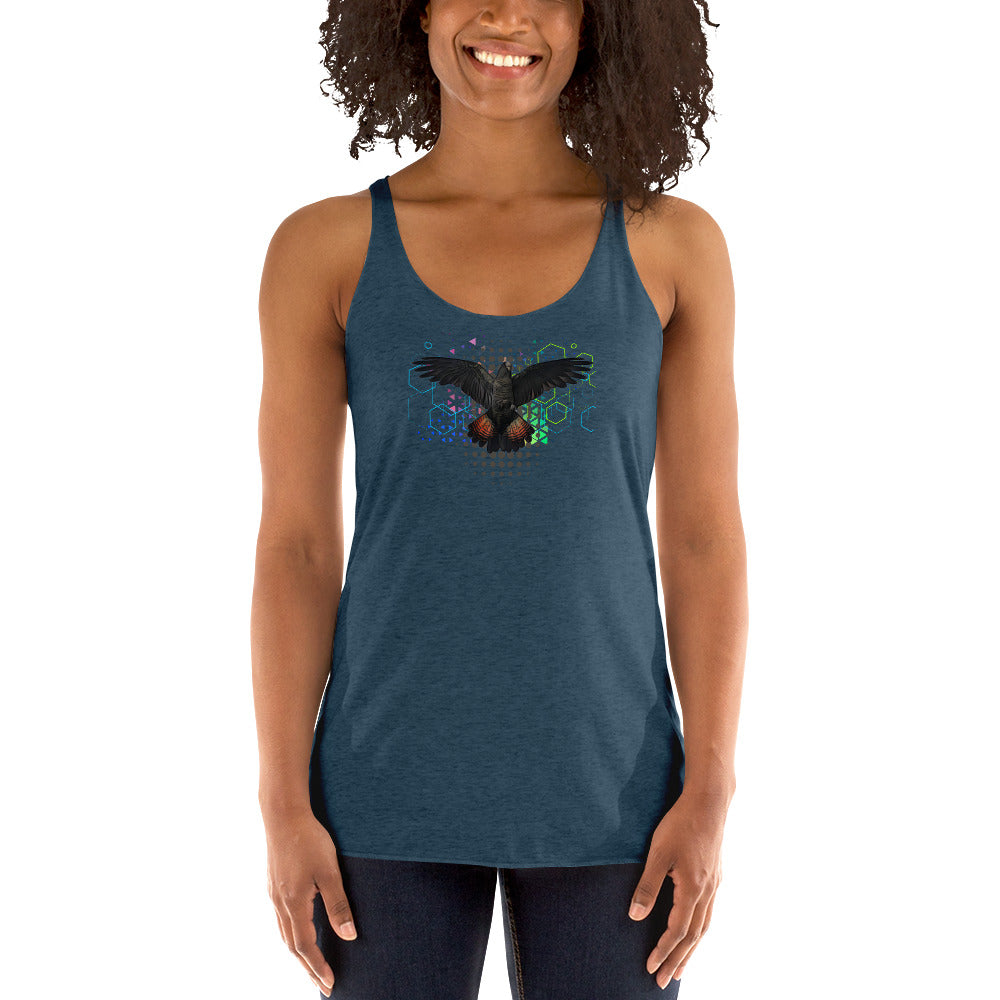 Red-tailed Black-Cockatoo (Calyptorhynchus banksii) Women's Racerback Tank