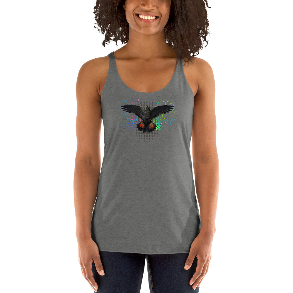 Red-tailed Black-Cockatoo (Calyptorhynchus banksii) Women's Racerback Tank