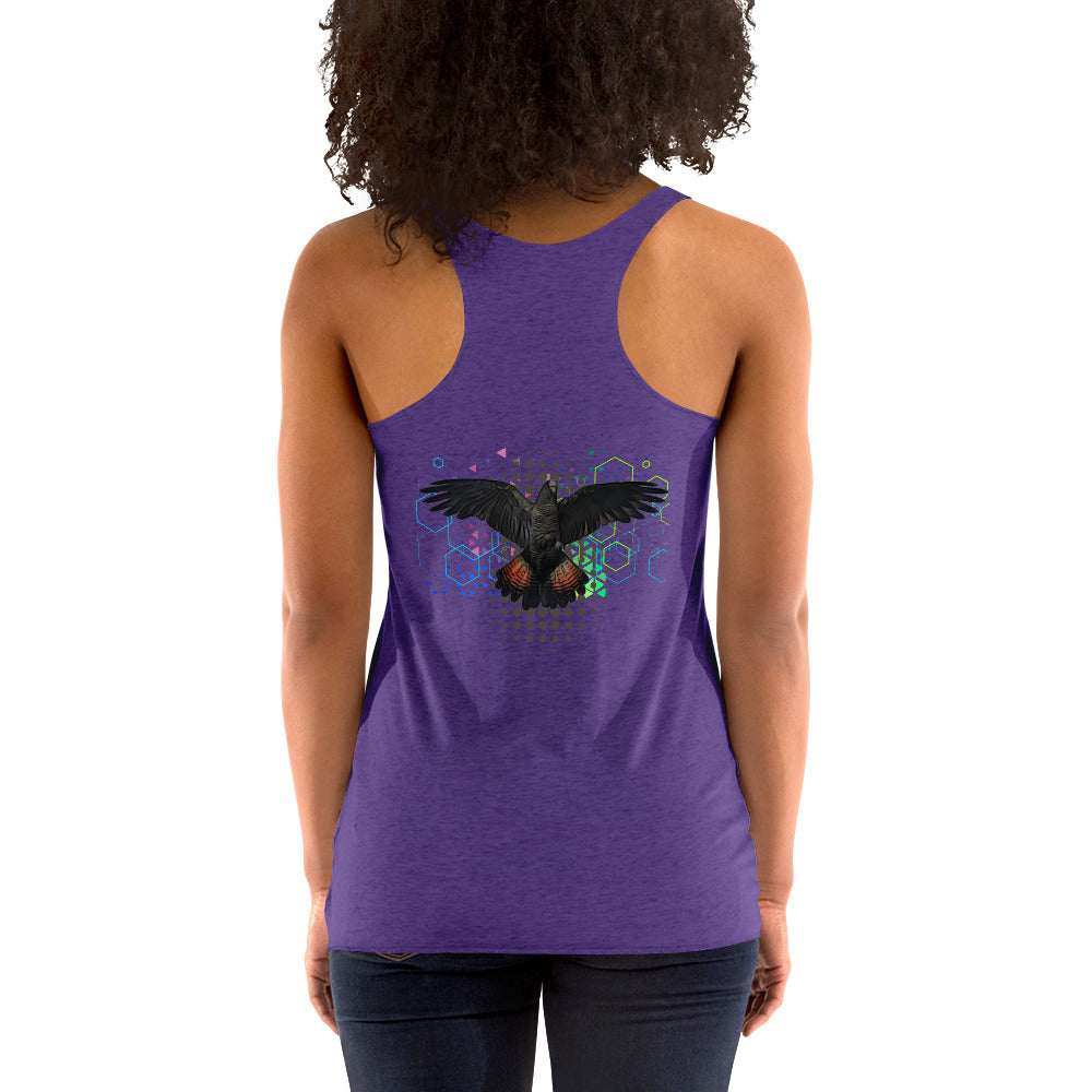 Red-tailed Black-Cockatoo (Calyptorhynchus banksii) Women's Racerback Tank