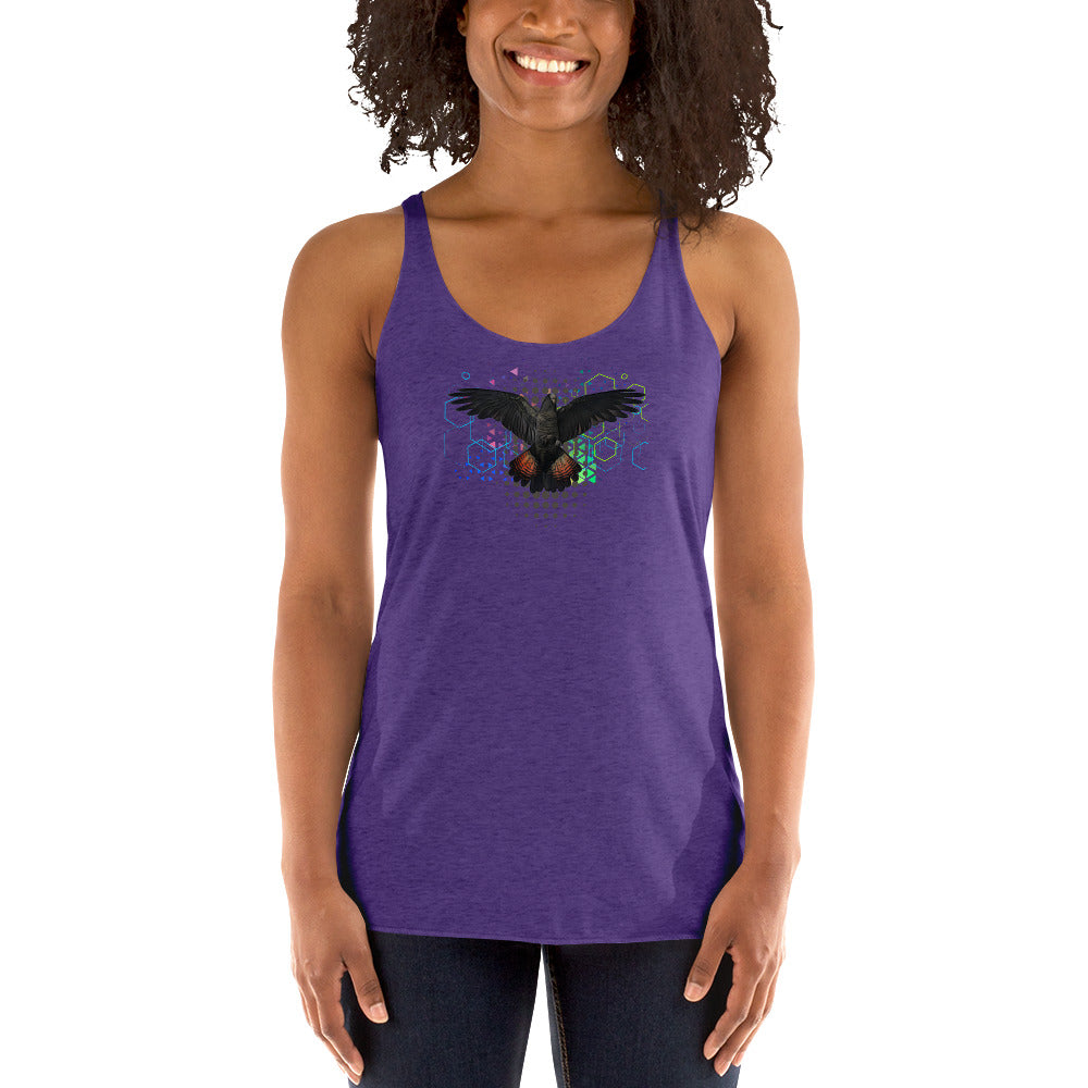 Red-tailed Black-Cockatoo (Calyptorhynchus banksii) Women's Racerback Tank