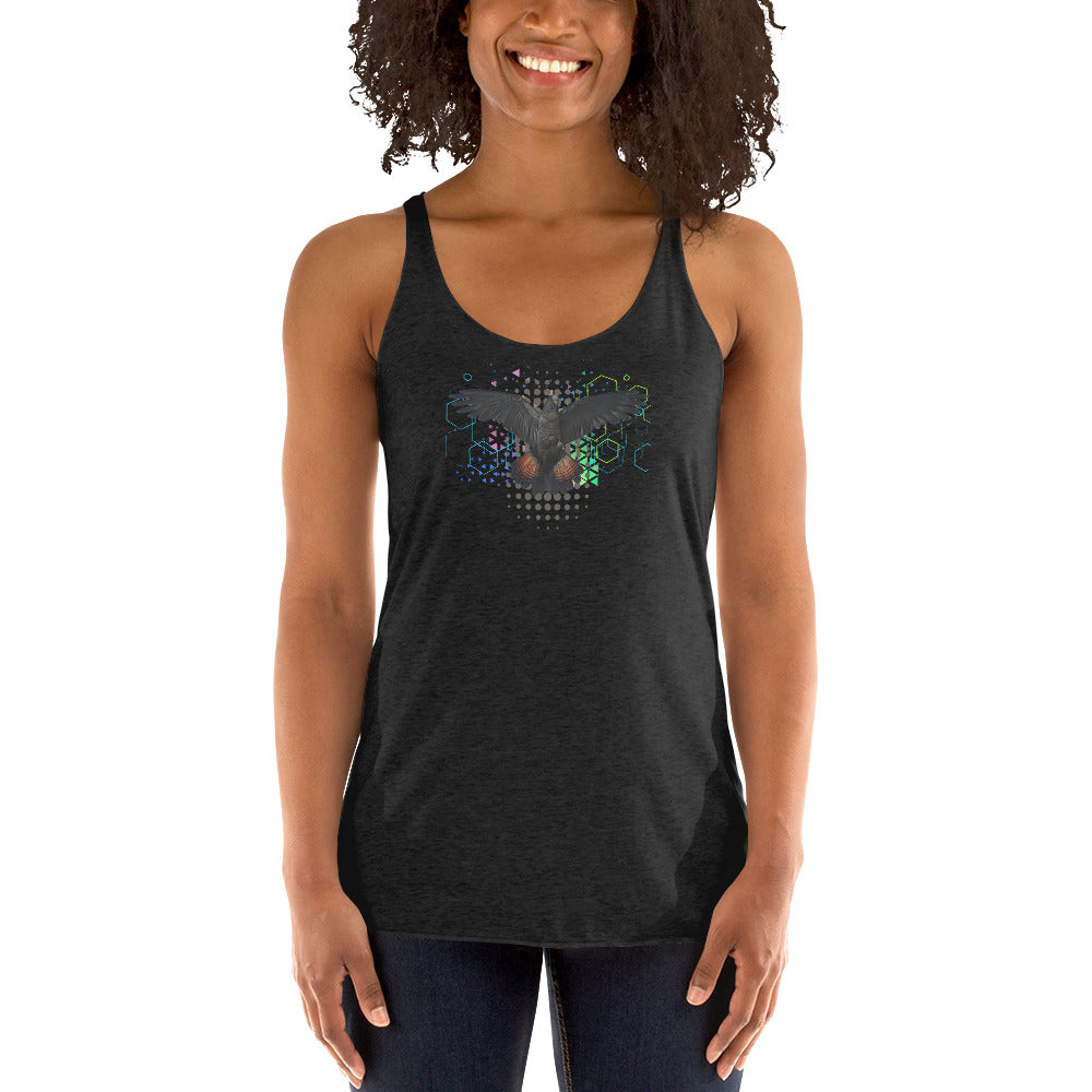 Red-tailed Black-Cockatoo (Calyptorhynchus banksii) Women's Racerback Tank