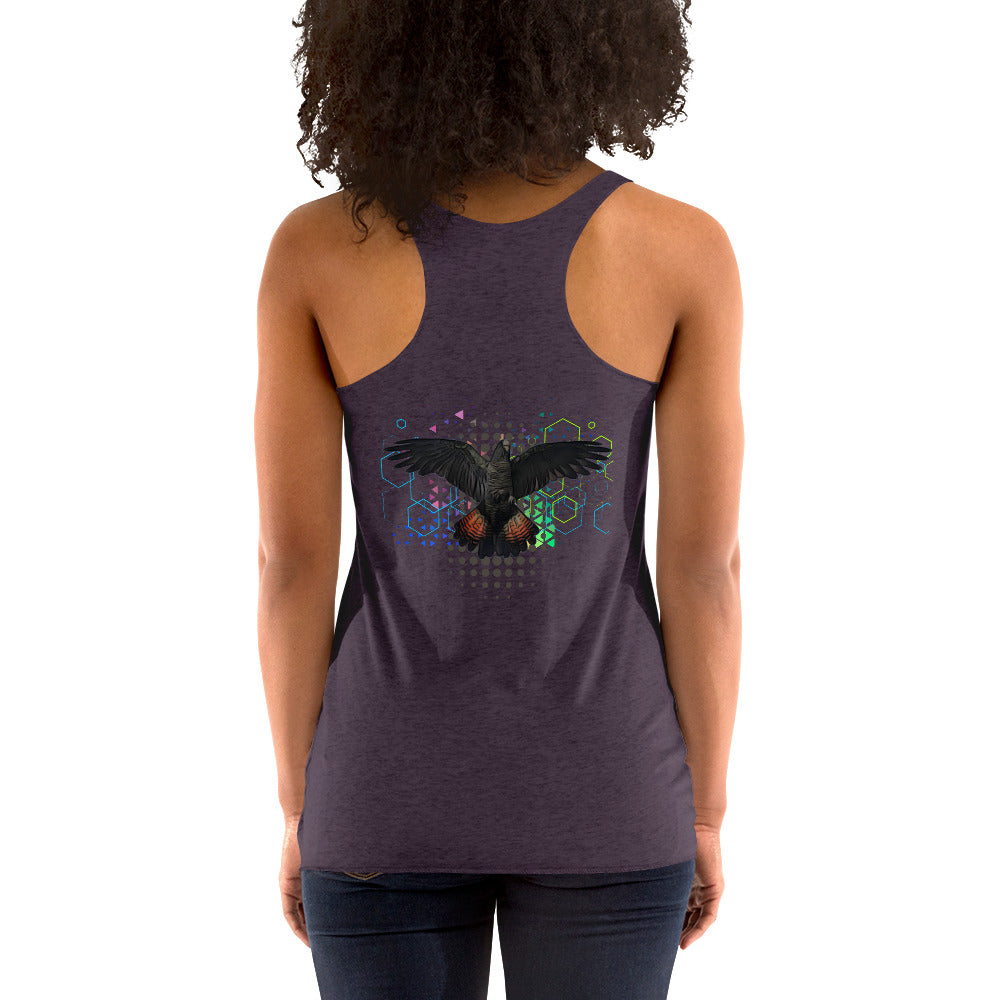 Red-tailed Black-Cockatoo (Calyptorhynchus banksii) Women's Racerback Tank