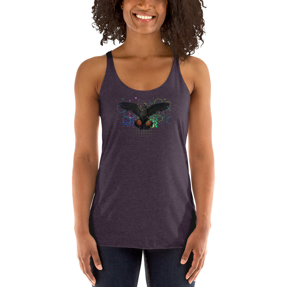 Red-tailed Black-Cockatoo (Calyptorhynchus banksii) Women's Racerback Tank