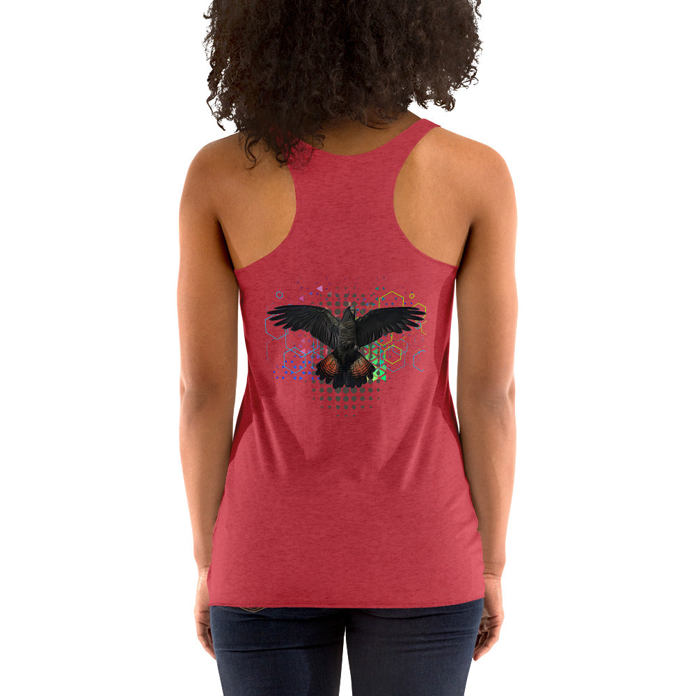 Red-tailed Black-Cockatoo (Calyptorhynchus banksii) Women's Racerback Tank