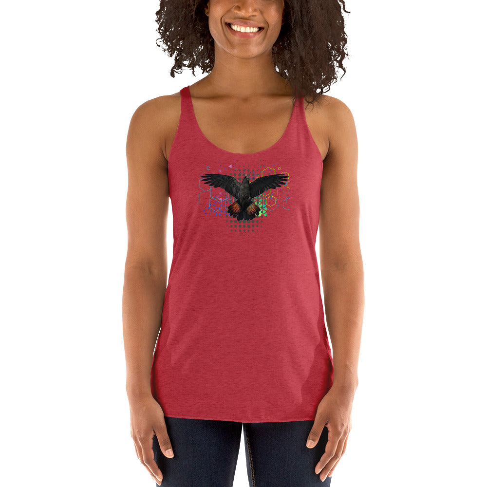 Red-tailed Black-Cockatoo (Calyptorhynchus banksii) Women's Racerback Tank