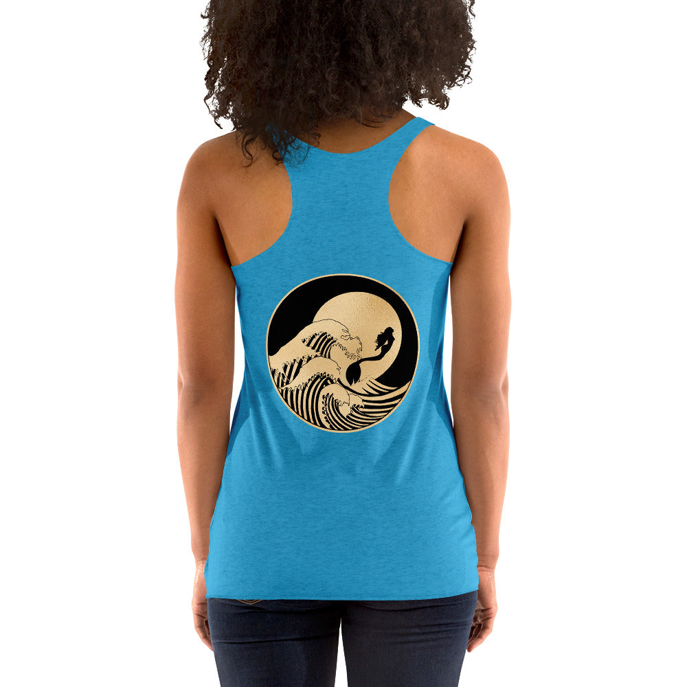 Mermaid Gold Surf Women's Racerback Tank