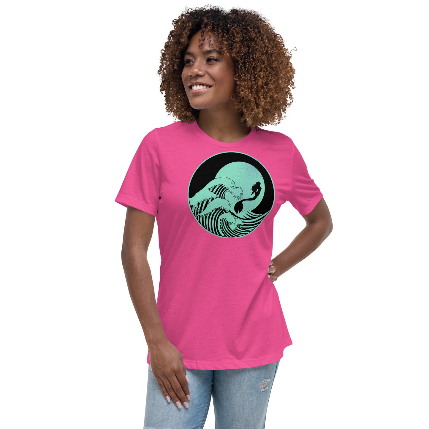 Ladies Eco-Enviro-Friendly & Ethically Sourced Relaxed T-Shirt Mermaid Asia