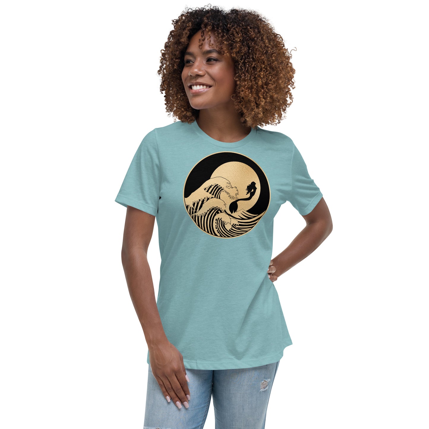 Ladies Eco-Enviro-Friendly & Ethically Sourced Relaxed T-Shirt Mermaid Pearl