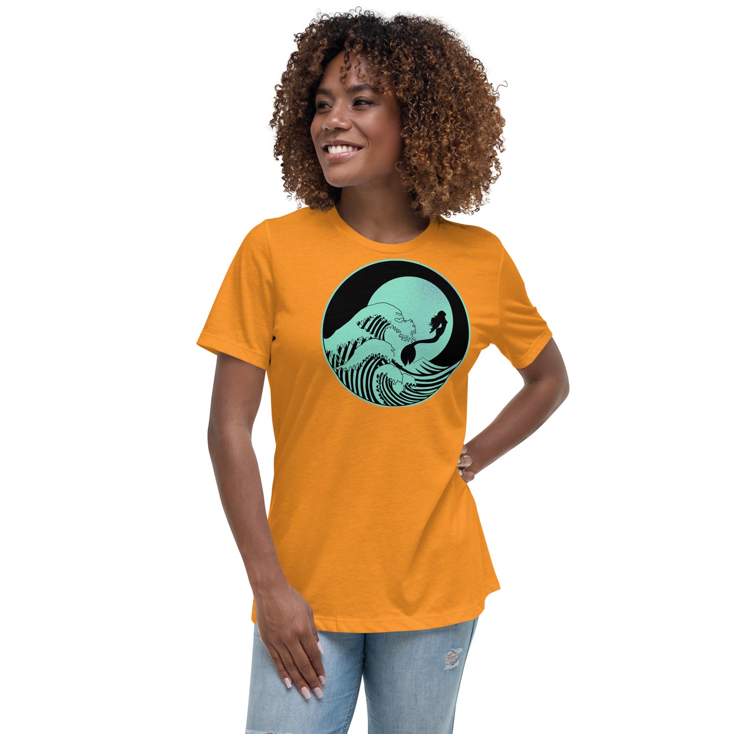 Ladies Eco-Enviro-Friendly & Ethically Sourced Relaxed T-Shirt Mermaid Asia