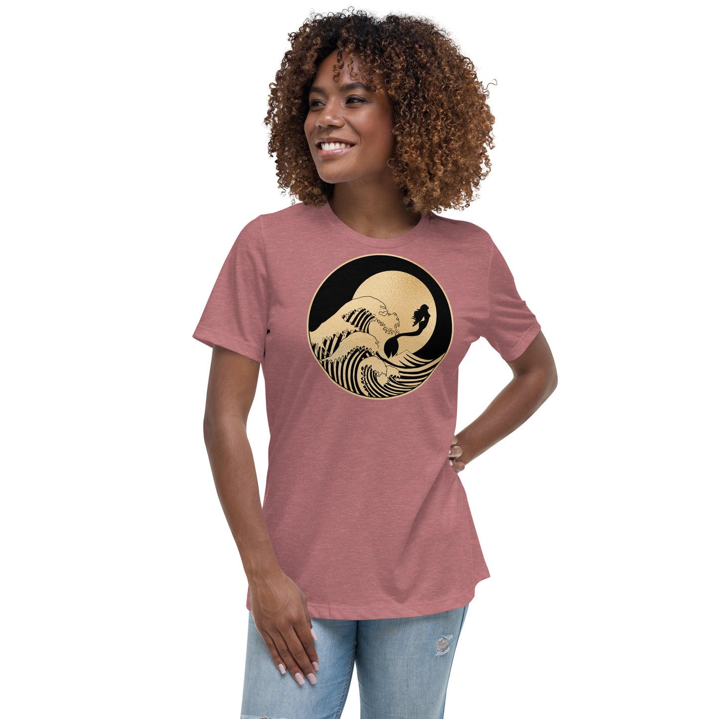 Ladies Eco-Enviro-Friendly & Ethically Sourced Relaxed T-Shirt Mermaid Pearl