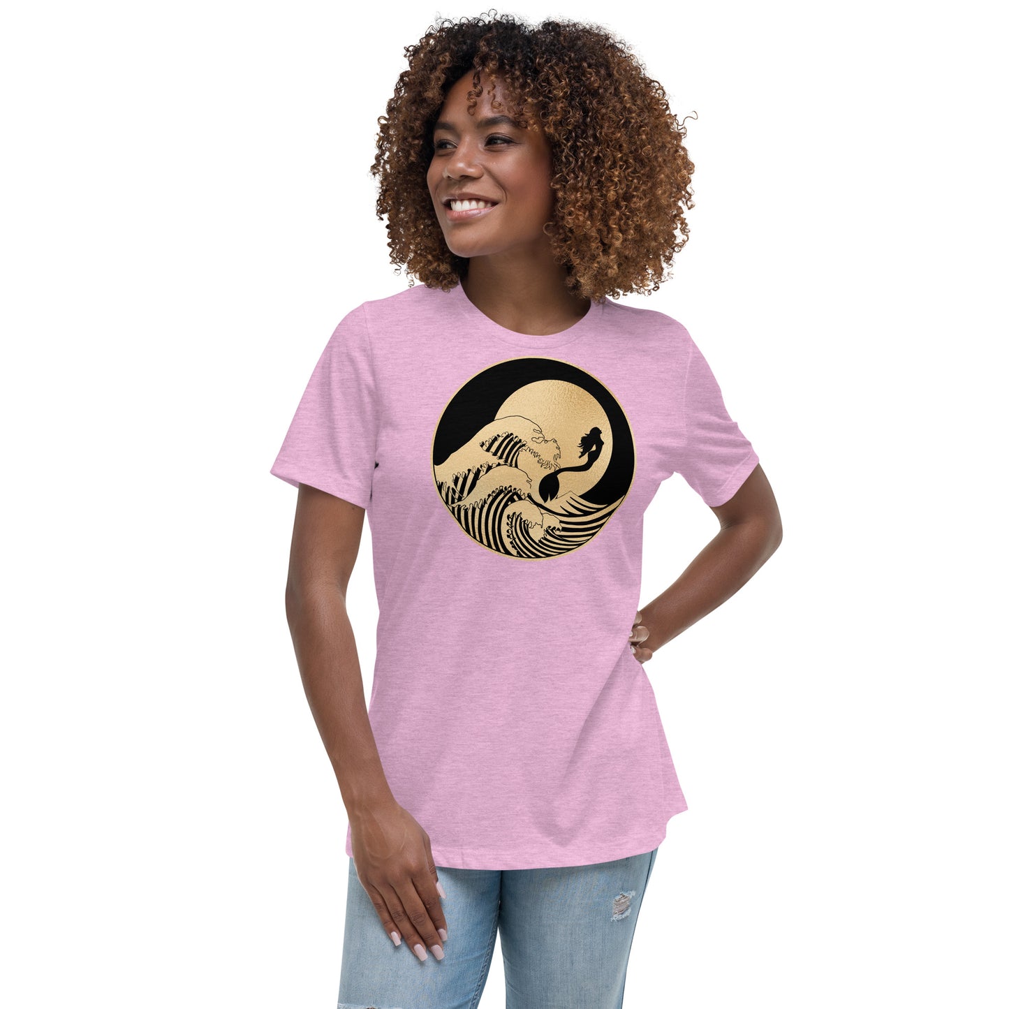 Ladies Eco-Enviro-Friendly & Ethically Sourced Relaxed T-Shirt Mermaid Pearl