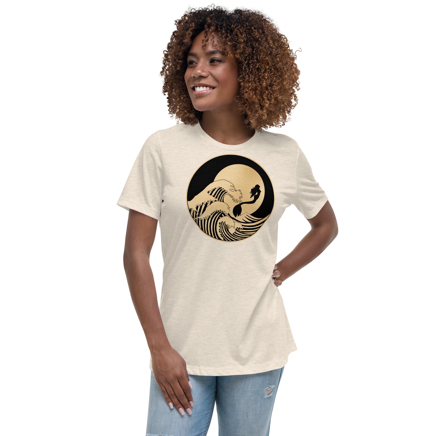 Ladies Eco-Enviro-Friendly & Ethically Sourced Relaxed T-Shirt Mermaid Pearl